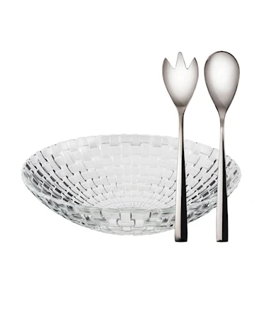 Dorre Salatskål Glas 32 Cm Med Salatsbestik Rustfri Længde 25cm 1 Dorre Salatskål Glas 32 Cm Med Salatsbestik Rustfri Længde 25cm