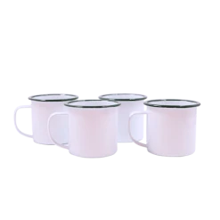 Nordwik Emaljekrus 4-pak Hvid/Grøn