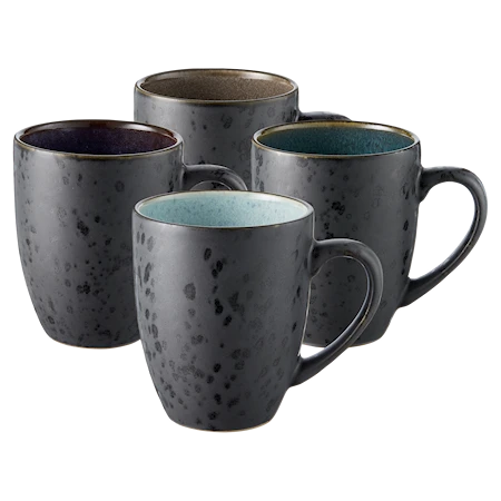 BITZ Krus 4-pak Stentøj Sort 30cl 1 BITZ Krus 4-pak Stentøj Sort 30cl