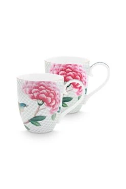 Pip Studio Blushing Birds Krus 2-pak 45 Cl Porcelæn Hvid