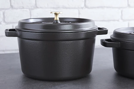 Staub Rund Gryde 24 Cm 4,8 Liter Mat Sort 3 Staub Rund Gryde 24 Cm 4,8 Liter Mat Sort - Billede 3