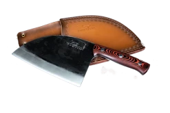 Samura Mad Bull - Serbisk Kokkekniv 18cm Rødt Skaft