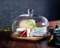 Nordwik Osteklokke I Glas Med Træbund 28 Cm Klar -KitchenTime butik 47ab4a83 0950 4f4b bbdd 491596743e44