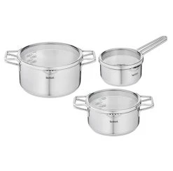 Tefal Nordica Grydesæt Kasserolle 1,5 L, Gryde 3 L, Gryde 5 L Alle Inkl. Glaslåg