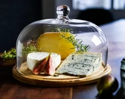 Nordwik Osteklokke I Glas Med Træbund 28 Cm Klar -KitchenTime butik 72586208 ee06 46dd 8d54 02cbe05eab36