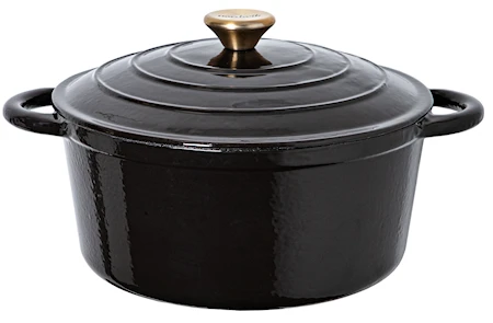 Nordwik Støbejernsgryde 5 L, Emaljeret Sort 2 Nordwik Støbejernsgryde 5 L, Emaljeret Sort - Billede 2