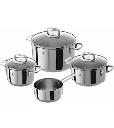 Zwilling Quadro Grydesæt 4 Dele Samt 3 Låg 1 Zwilling Quadro Grydesæt 4 Dele Samt 3 Låg
