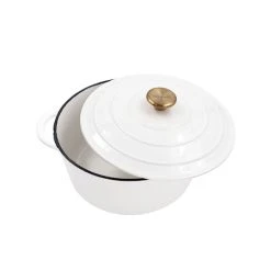 Nordwik Støbejernsgryde 5 L, Emaljeret Hvid