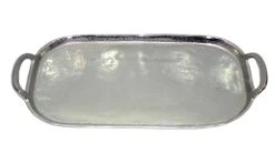 Dorre Sari Serveringsbakke Oval Aluminium Håndtag 41*19,5*4