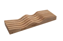 Grit&Grain Liggende Knivstativ Gummitræ