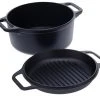 VICTORIA Emaljeret Combo Cooker Støbejernsgryde + Stegepande Ø 26 Cm