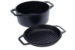 VICTORIA Emaljeret Combo Cooker Støbejernsgryde + Stegepande Ø 26 Cm