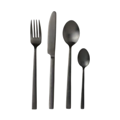 BITZ Bestik 16 Dele Sort Satin