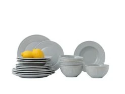 Nordwik Fålhagen Porcelænsæt 16 Dele, Lysegrå