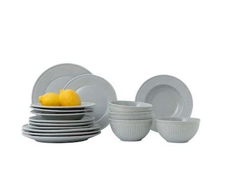 Nordwik Fålhagen Porcelænsæt 16 Dele, Lysegrå 1 Nordwik Fålhagen Porcelænsæt 16 Dele, Lysegrå