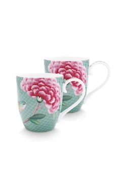 Pip Studio Blushing Birds Krus 2-pak 45 Cl Porcelæn Blå